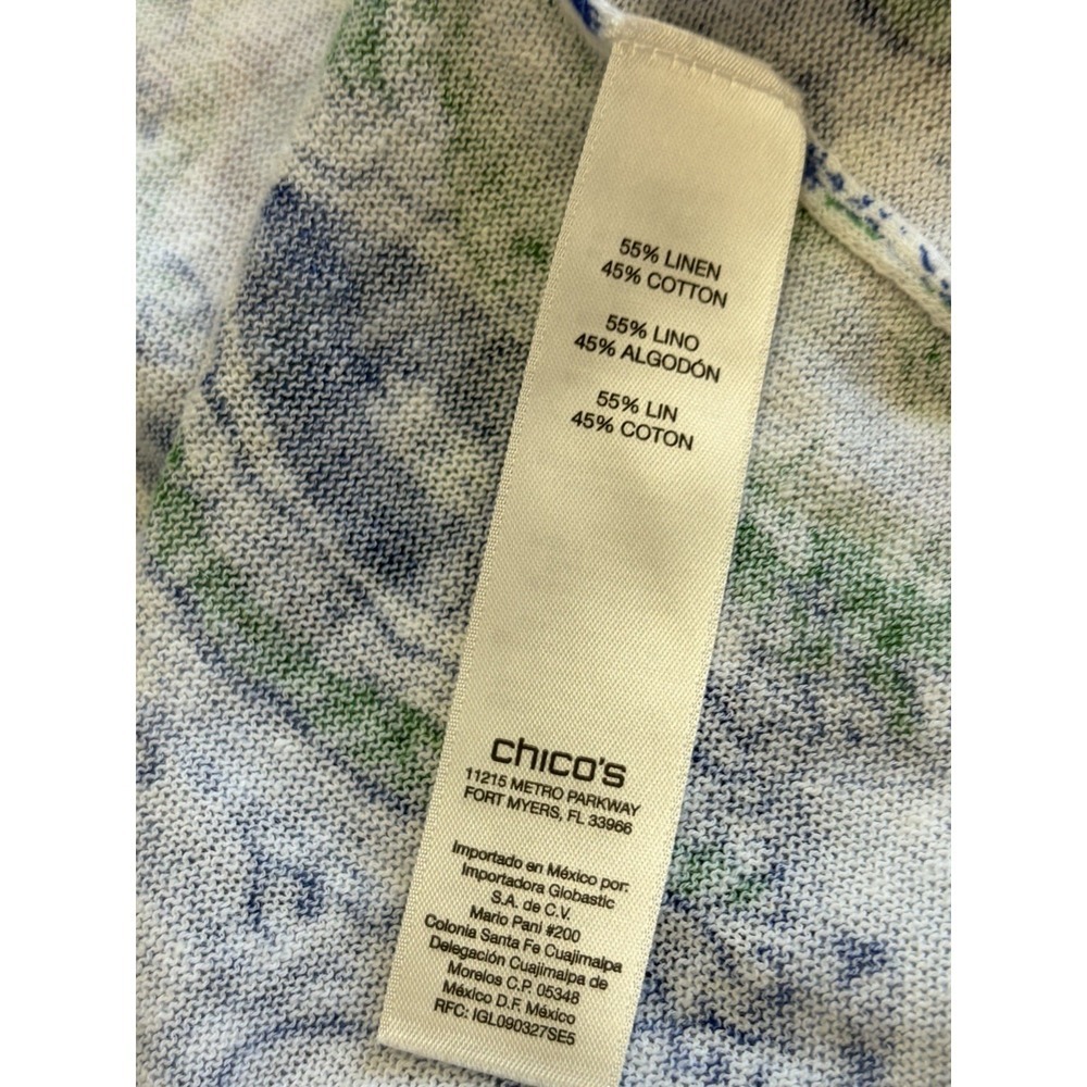 Chico's Linen Blend Cardigan Womens Size 3 XL 16/18 - Picture 7 of 7